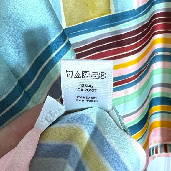 LOFT Abstract Color Block Mini Shift Dress, Small Petite - Picture 6 of 6